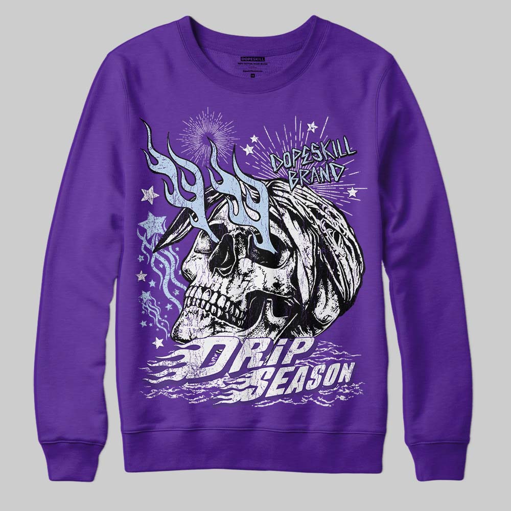 Grape 5s DopeSkill Sweatshirt Drip Season Graphic - Image 3