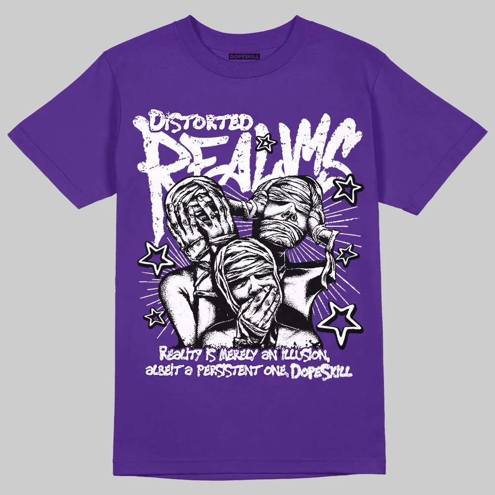 Grape 5s DopeSkill T-Shirt Distorted Realms Graphic - Image 2