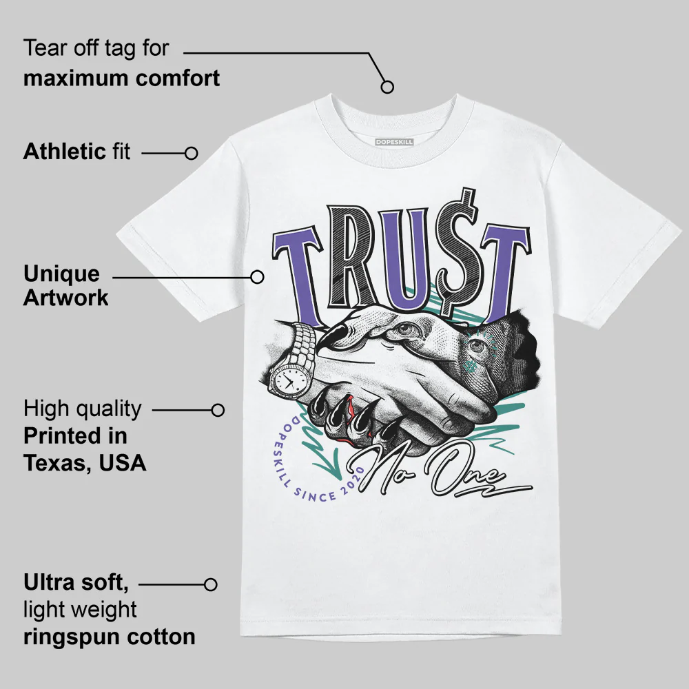 Grape 5s DopeSkill T-Shirt Trust No One Graphic - Image 4