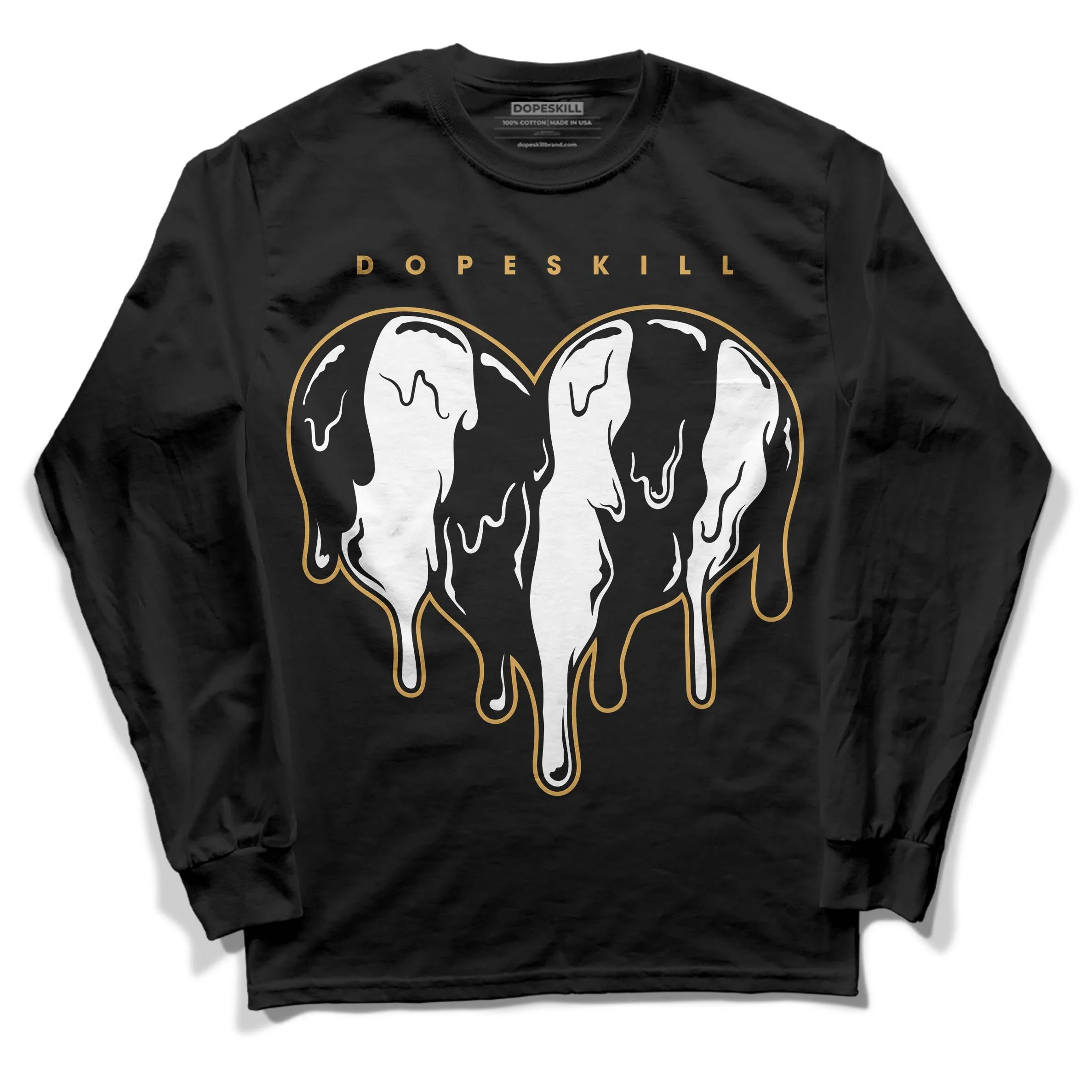Gratitude 11s DopeSkill Long Sleeve T-Shirt Slime Drip Heart Graphic - Image 2