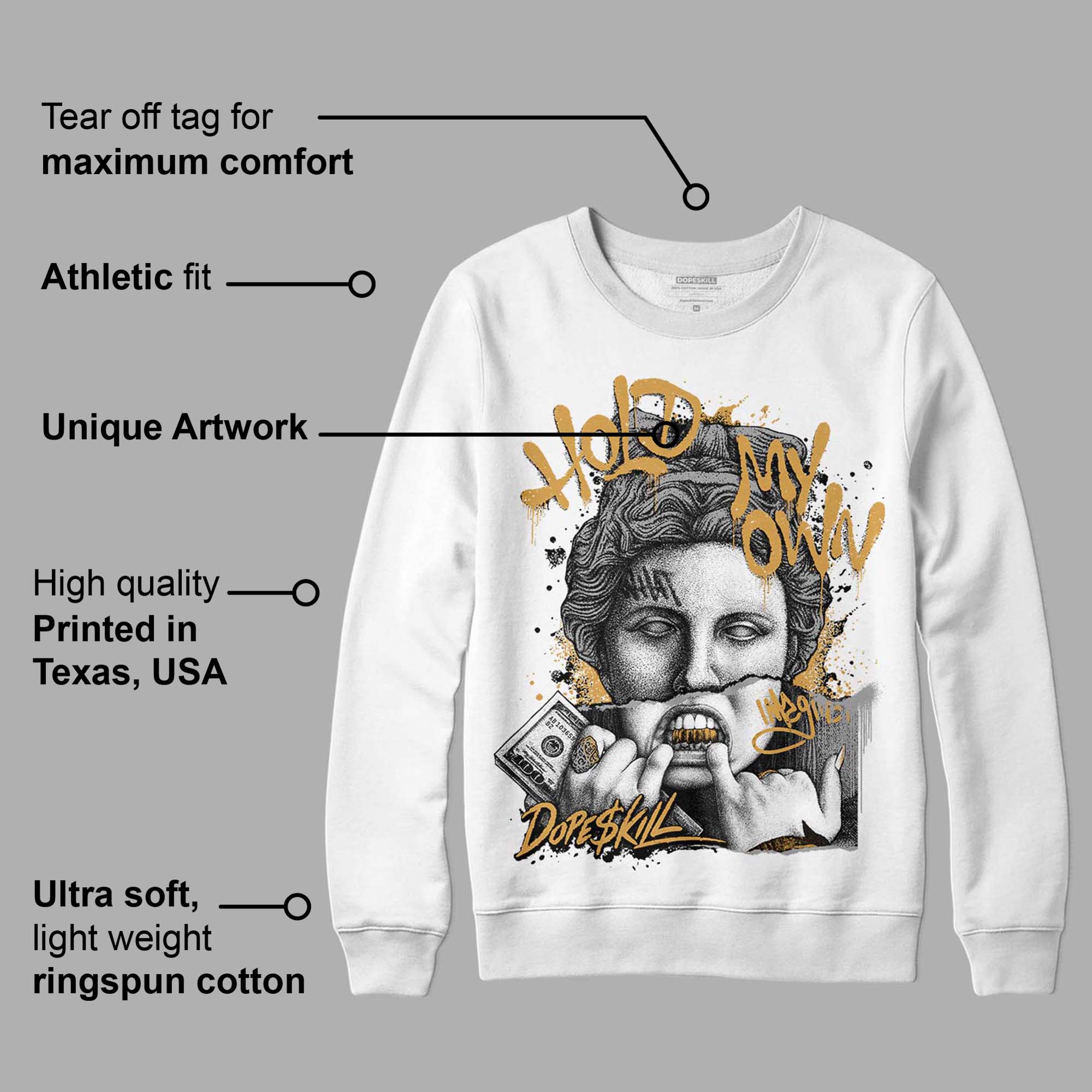 Gratitude 11s DopeSkill Sweatshirt Hold My Own Graphic - Image 3