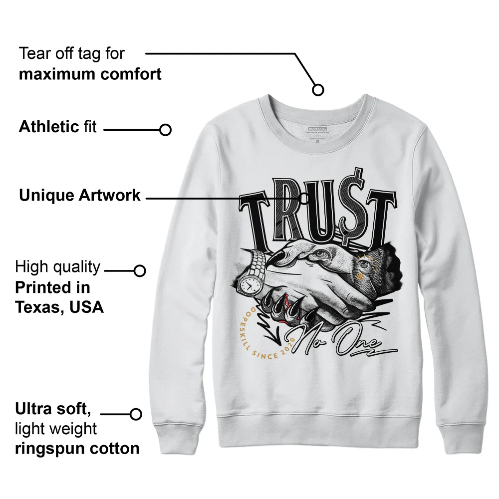 Gratitude 11s DopeSkill Sweatshirt Trust No One Graphic - Image 3