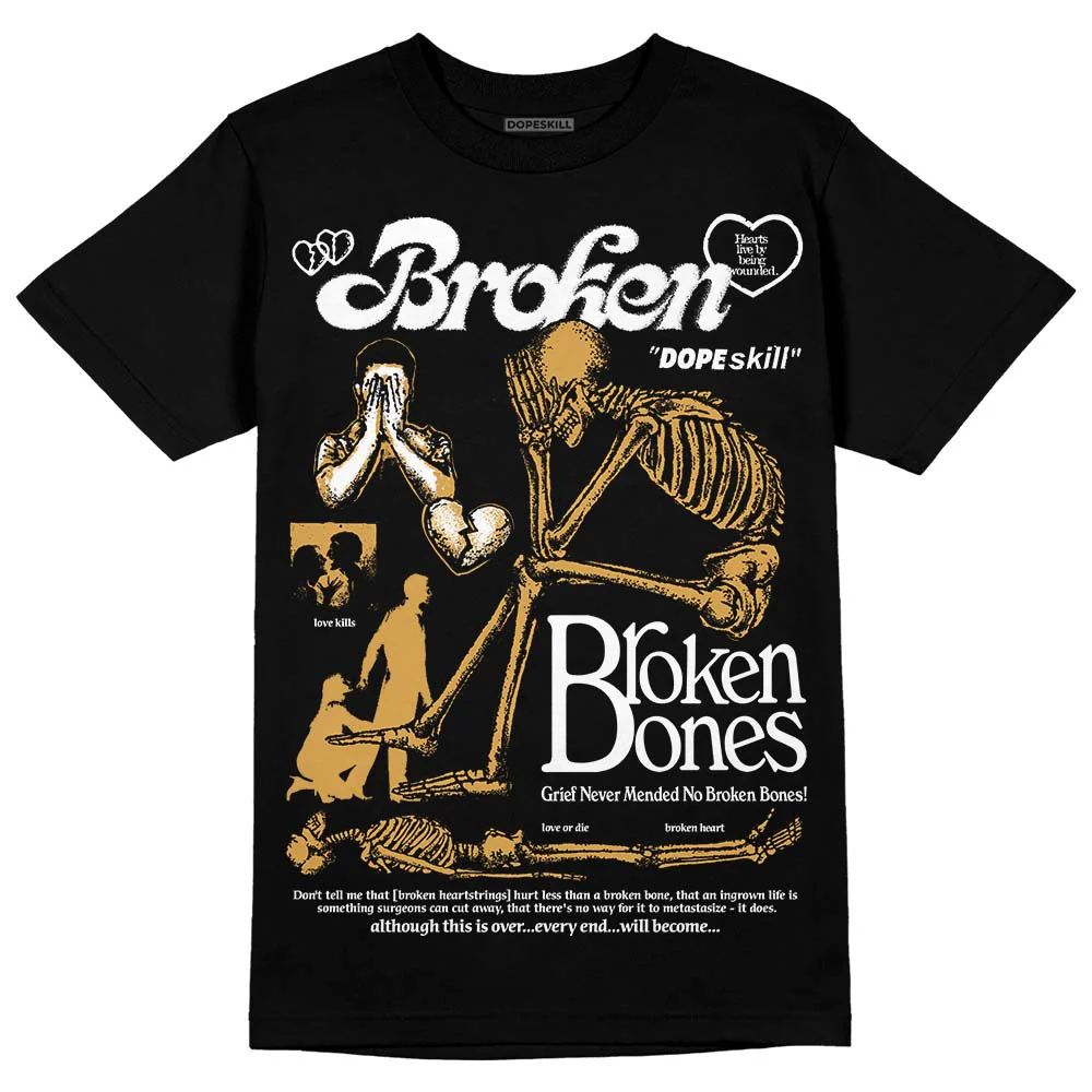 Gratitude 11s DopeSkill T-Shirt Broken Bones Graphic - Image 2