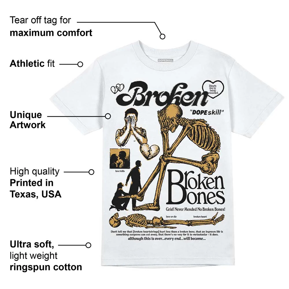 Gratitude 11s DopeSkill T-Shirt Broken Bones Graphic - Image 3