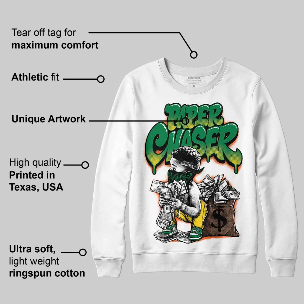 Green 'Paper Chaser Boy' DopeSkill Graphic Sweatshirt - Image 3