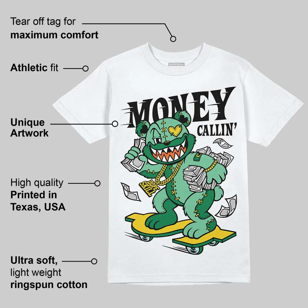 Green Collection DopeSkill T-Shirt Money Callin' Graphic - Image 4