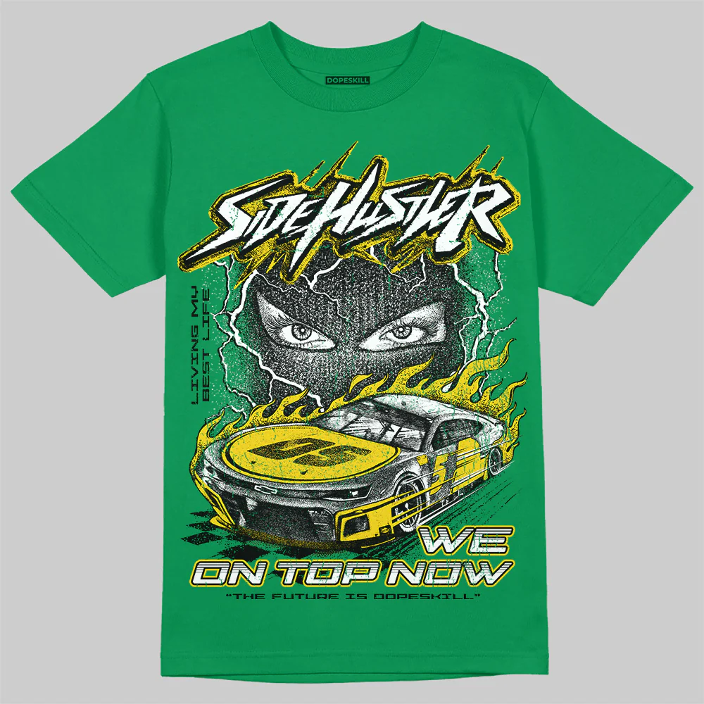 Green Collection DopeSkill T-Shirt New Side Hustler Graphic - Image 3