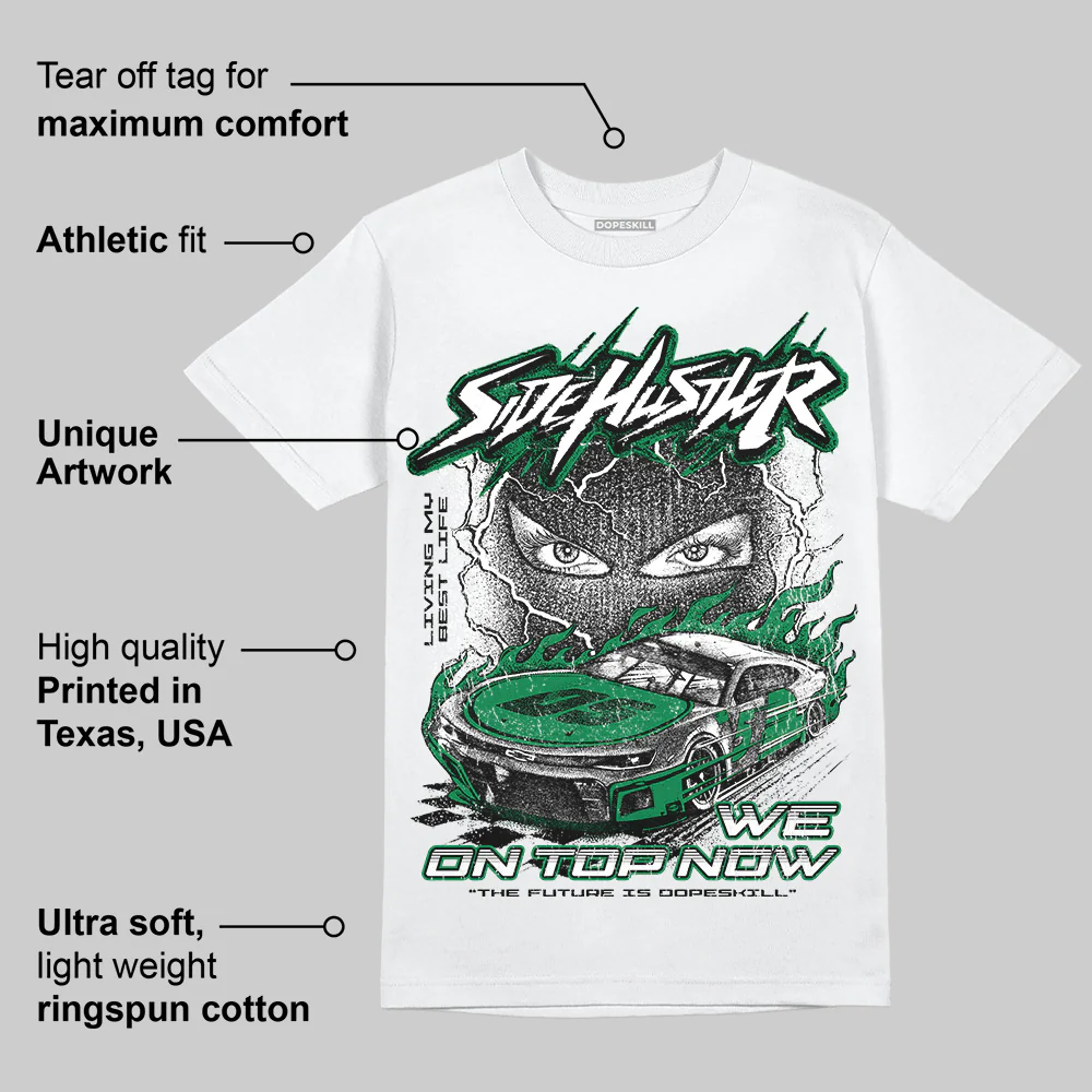 Green Collection DopeSkill T-Shirt New Side Hustler Graphic - Image 4