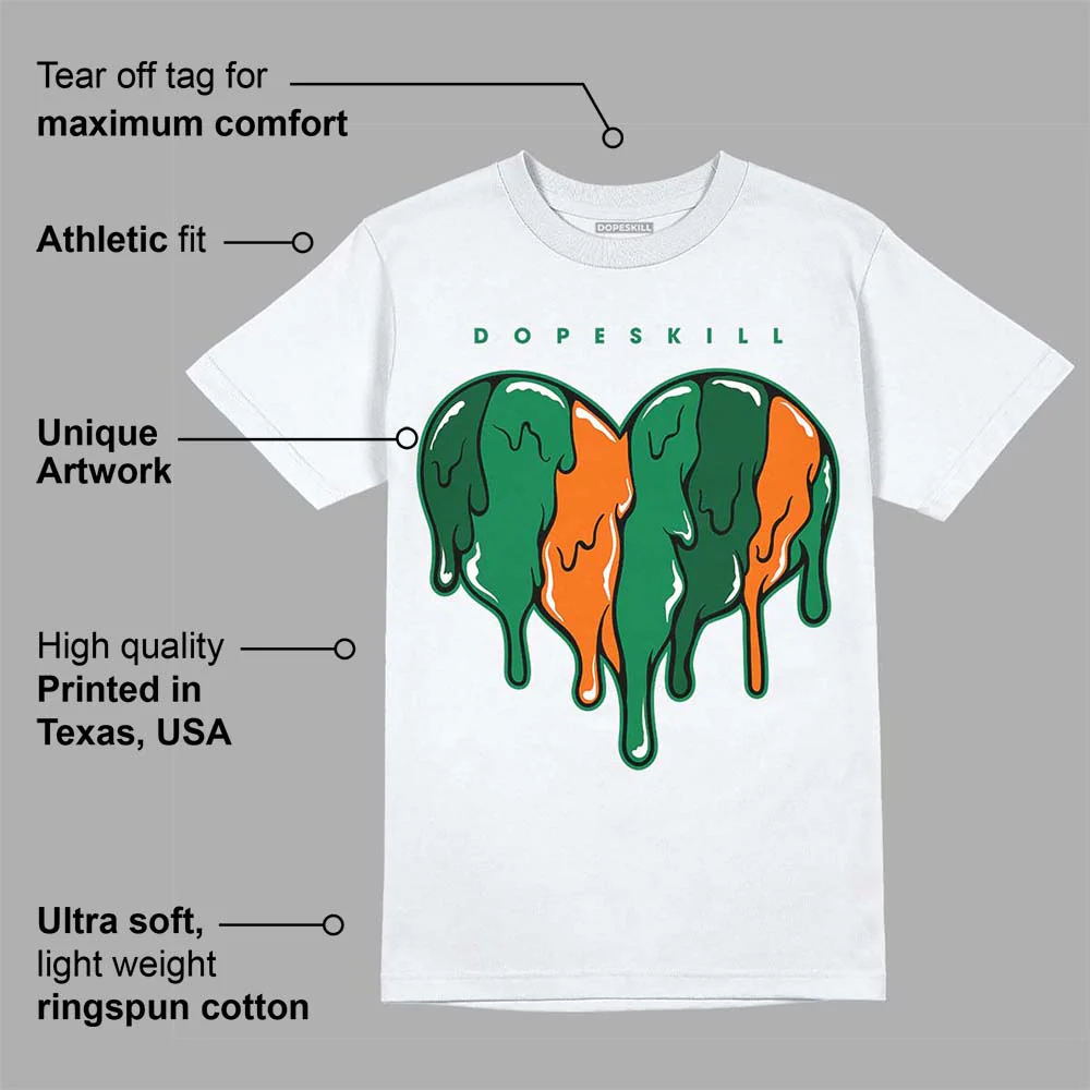 Green Collection DopeSkill T-Shirt Slime Drip Heart Graphic - Image 3