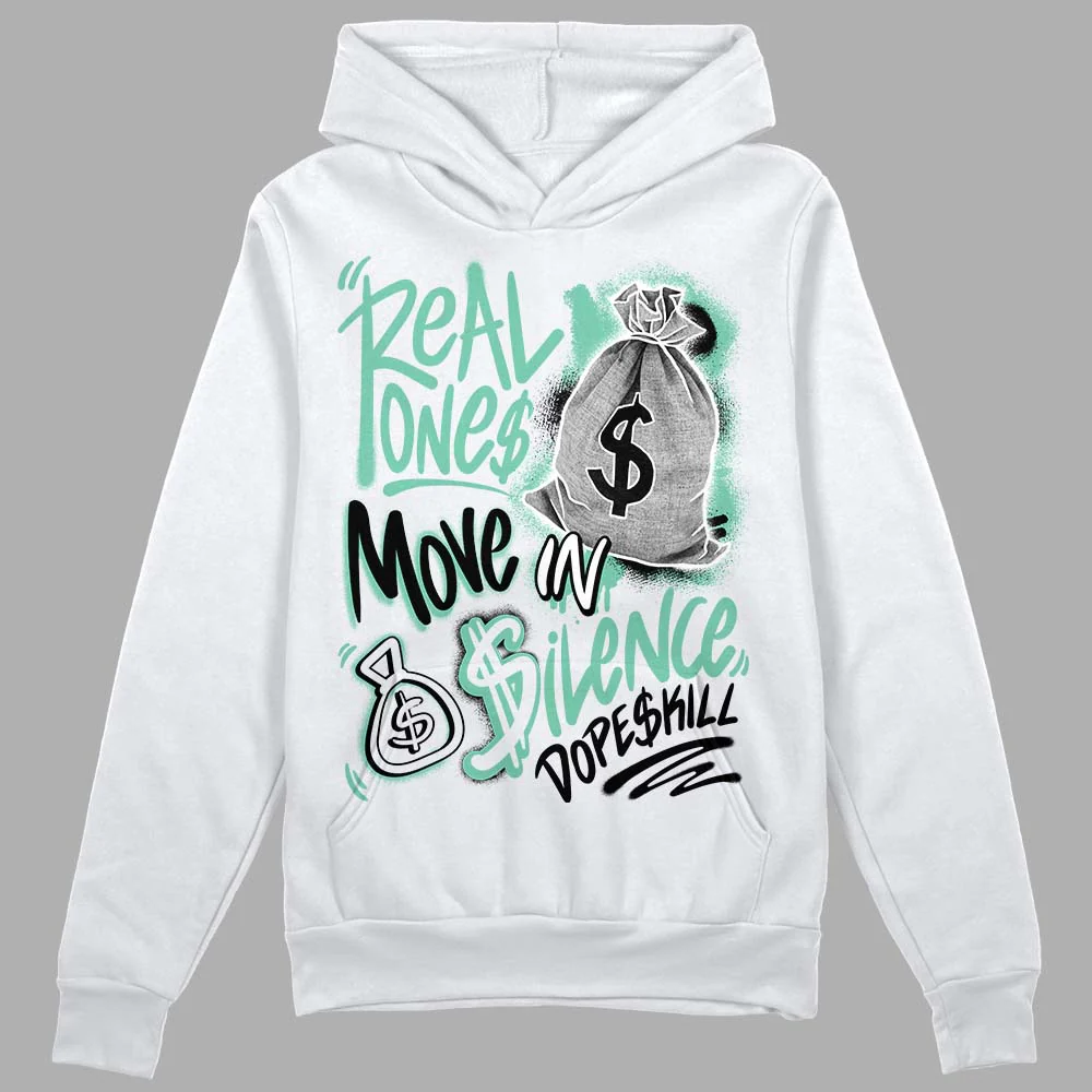 Green Glow 3s DopeSkill Hoodie Sweatshirt Real Ones Move In Silence Graphic - Image 2