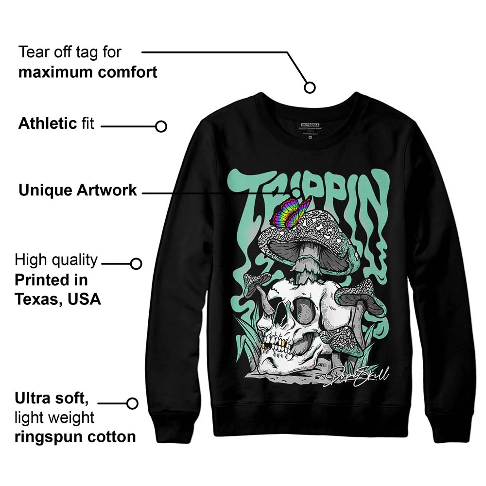 Green Glow 3s DopeSkill Sweatshirt Trippin Graphic - Image 3
