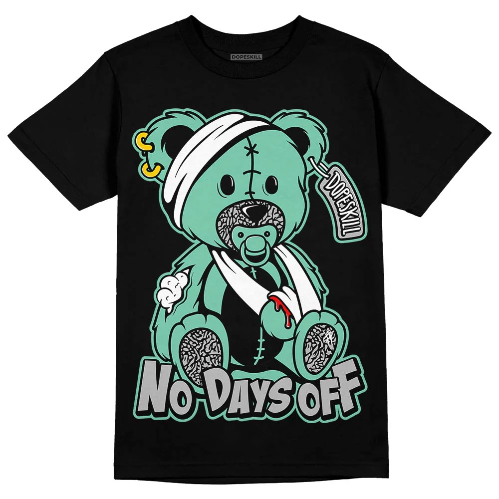 Green Glow 3s DopeSkill T-Shirt Hurt Bear Graphic