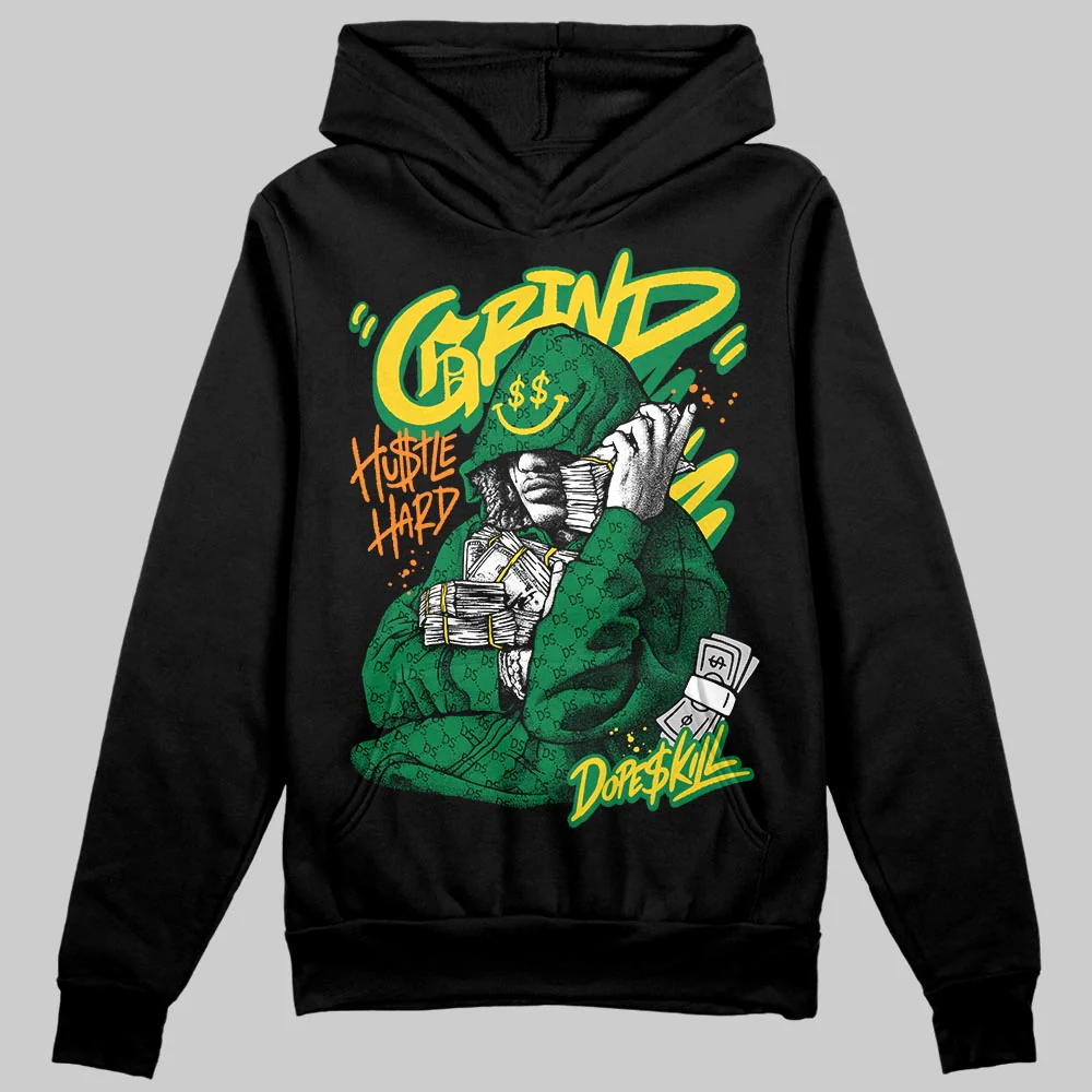 Green 'Grind Pray' DopeSkill Graphic Hoodie - Image 2