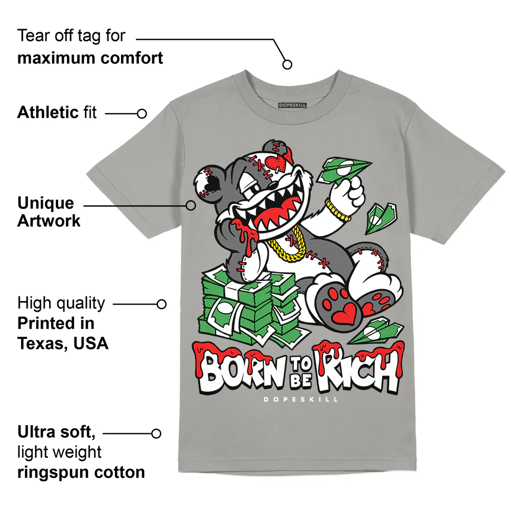 Grey Collection DopeSkill Grey T-shirt Born To Be Rich Graphic - Image 2