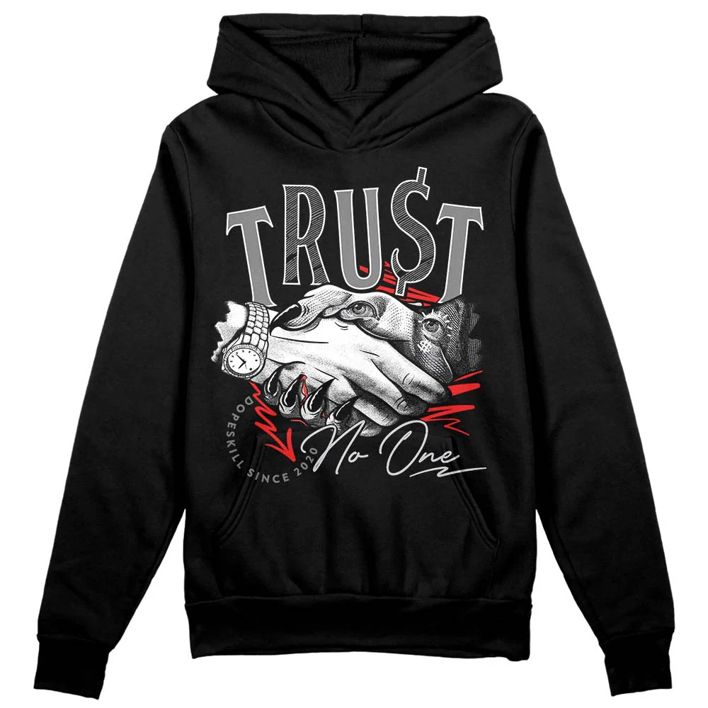 Grey Collection DopeSkill Hoodie Sweatshirt Trust No One Graphic - Image 2