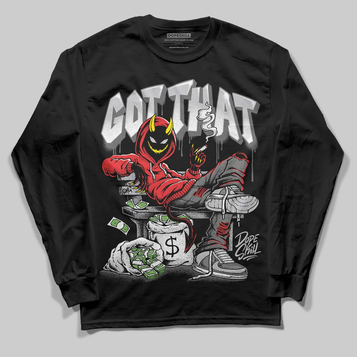 Grey Collection DopeSkill Long Sleeve T-Shirt Got That Graphic - Image 2