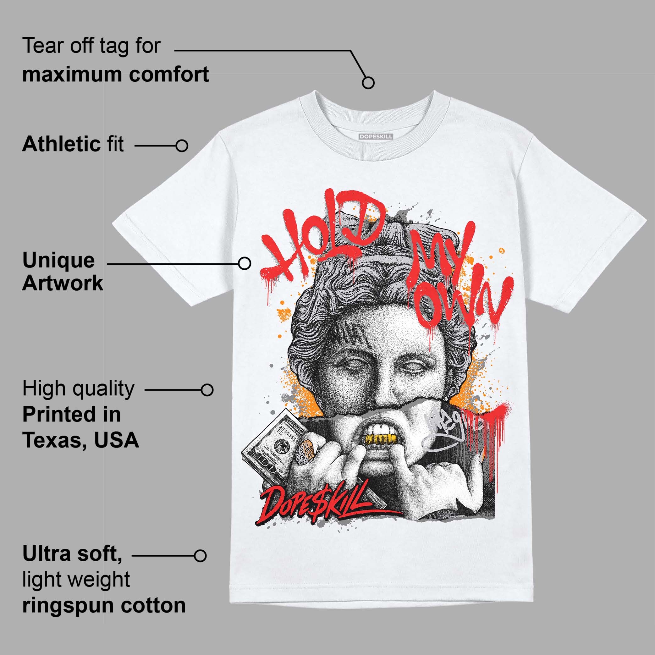 Grey Collection DopeSkill T-Shirt Hold My Own Graphic - Image 3