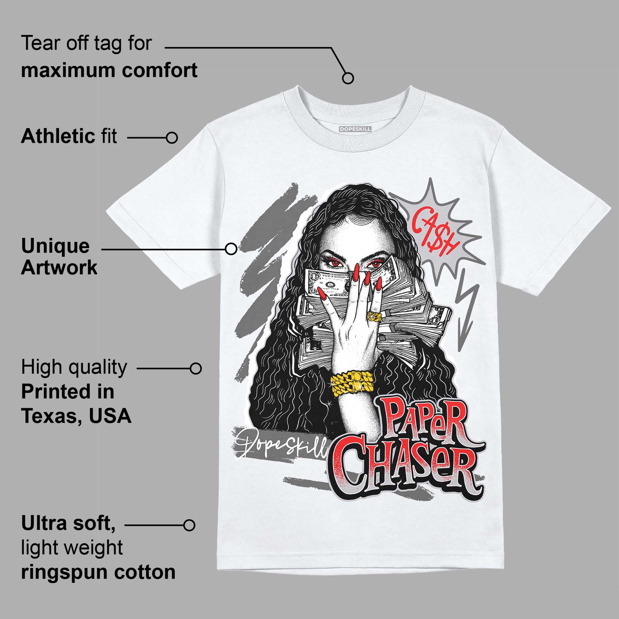 Grey Collection DopeSkill T-Shirt NPC Graphic - Image 3