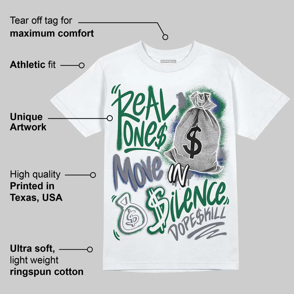 GT-2160 Shamrock Green DopeSkill T-Shirt Real Ones Move In Silence Graphic - Image 3