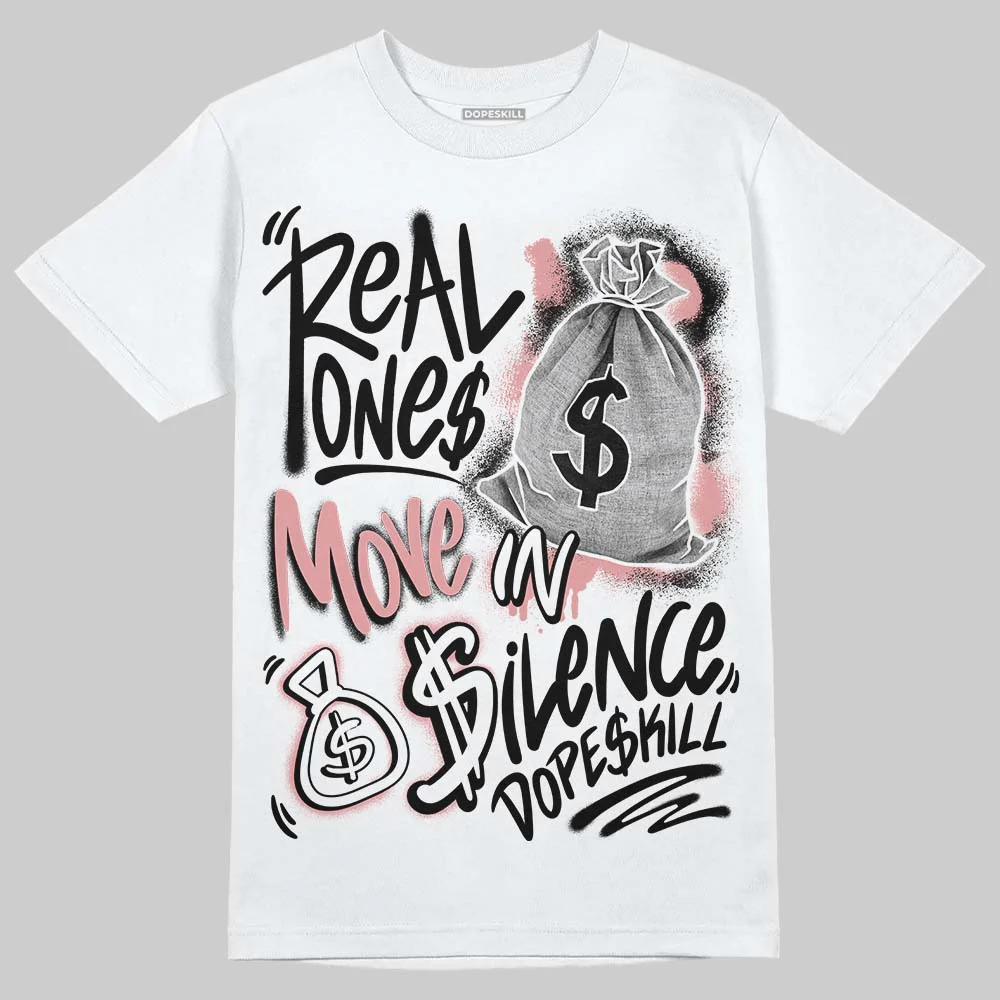 Harris Tweed x Black/Phantom Dunk DopeSkill T-Shirt Real Ones Move In Silence Graphic