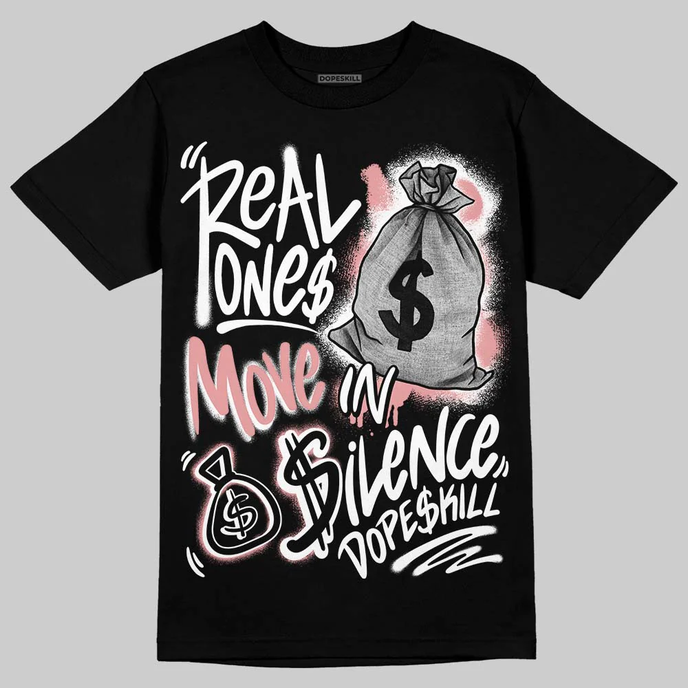 Harris Tweed x Black/Phantom Dunk DopeSkill T-Shirt Real Ones Move In Silence Graphic - Image 2