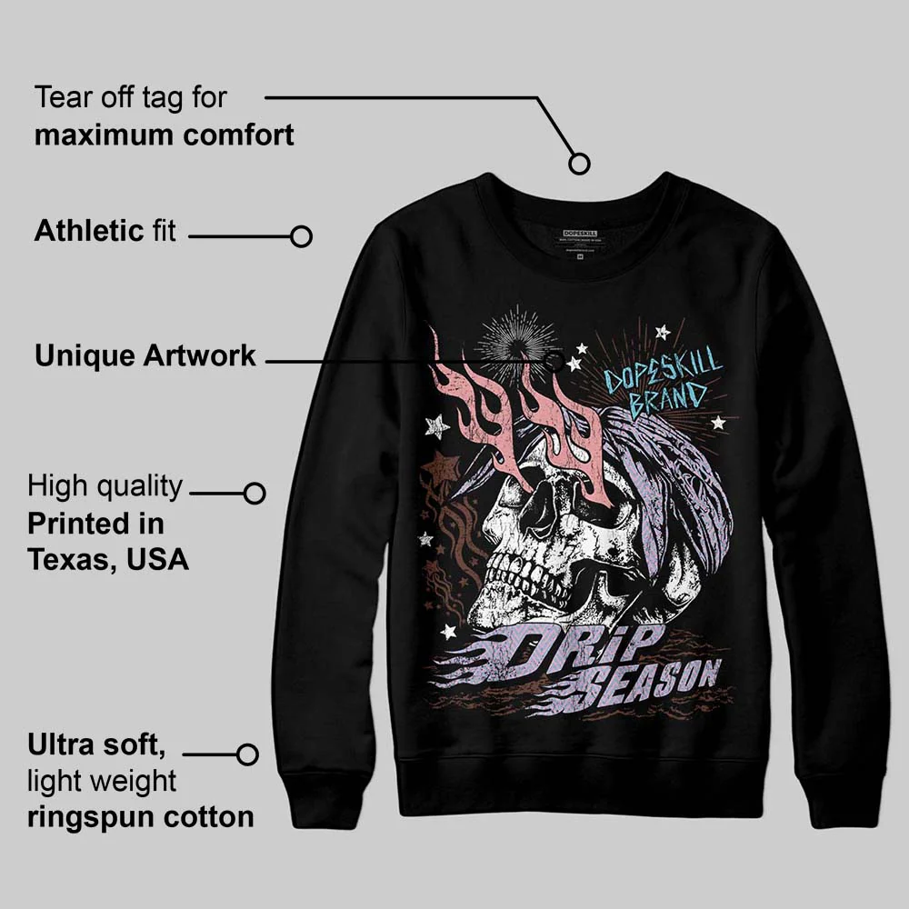 Harris Tweed x Denim Turquoise Dunk DopeSkill Sweatshirt Drip Season Graphic - Image 3