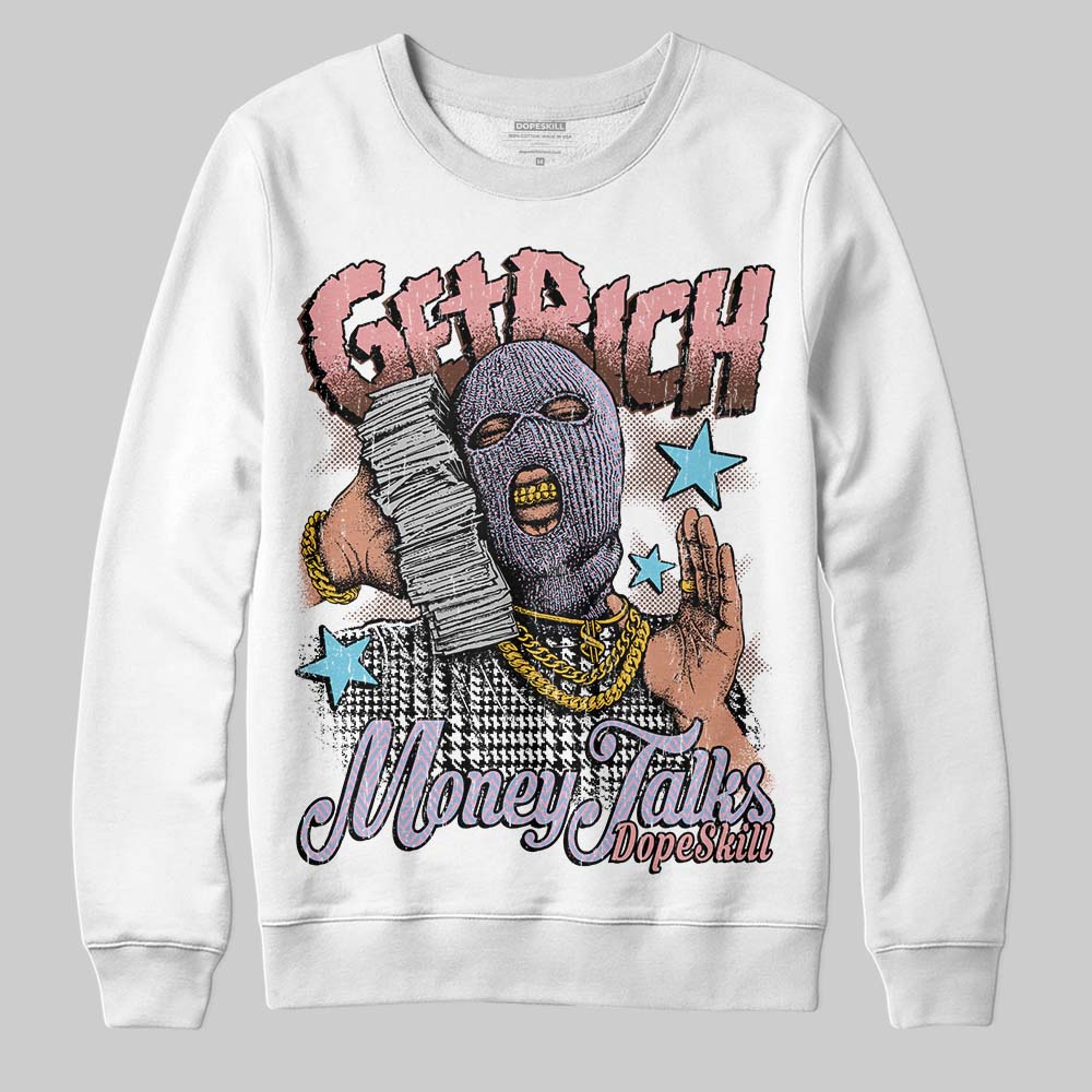 Harris Tweed x Denim Turquoise Dunk DopeSkill Sweatshirt Get Rich Graphic - Image 2