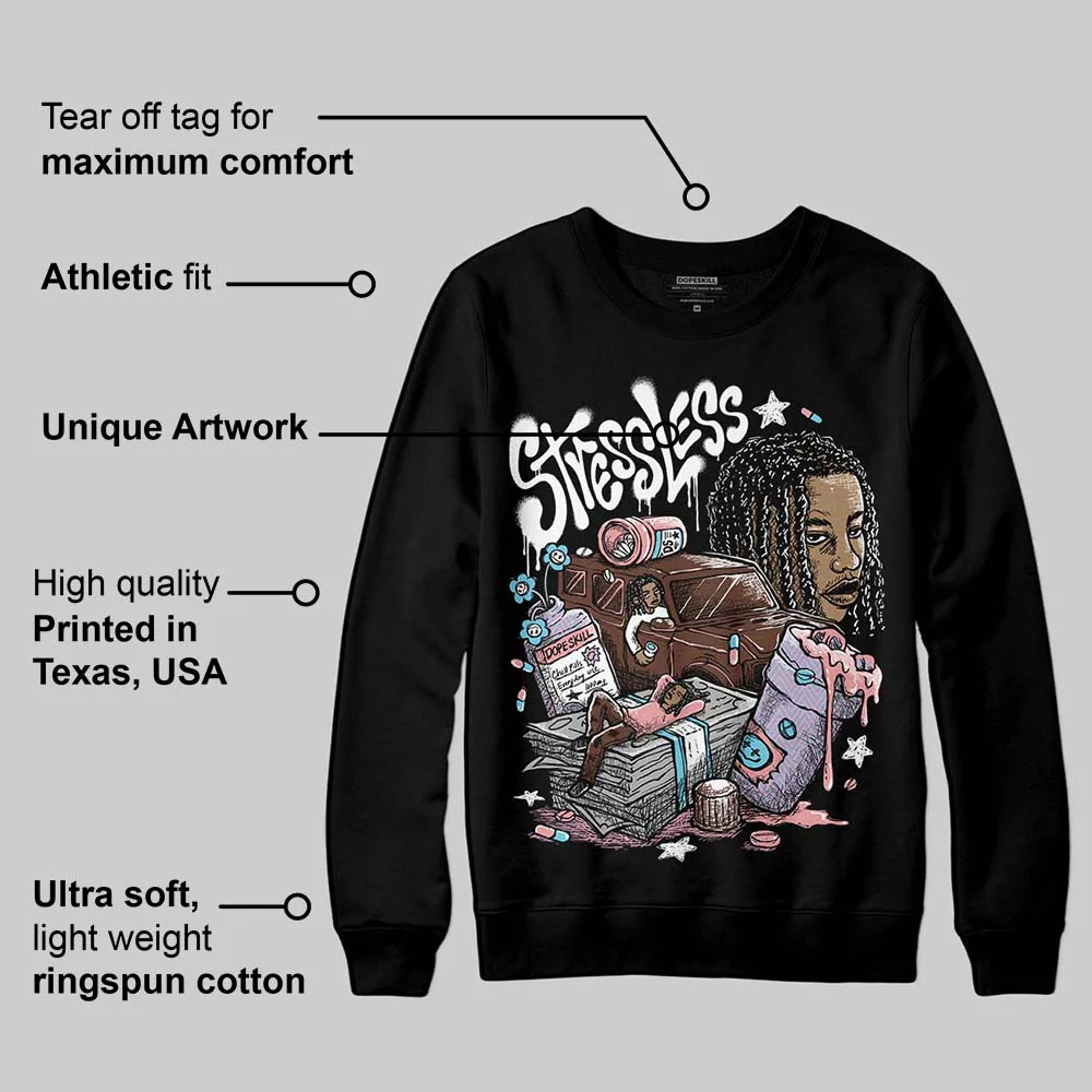 Harris Tweed x Denim Turquoise Dunk DopeSkill Sweatshirt Stressless Graphic - Image 3