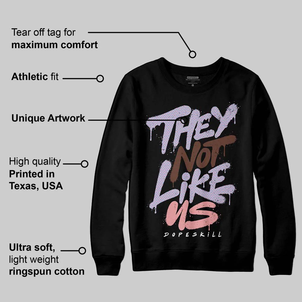 Harris Tweed x Denim Turquoise Dunk DopeSkill Sweatshirt They Not Like Us Graphic - Image 3