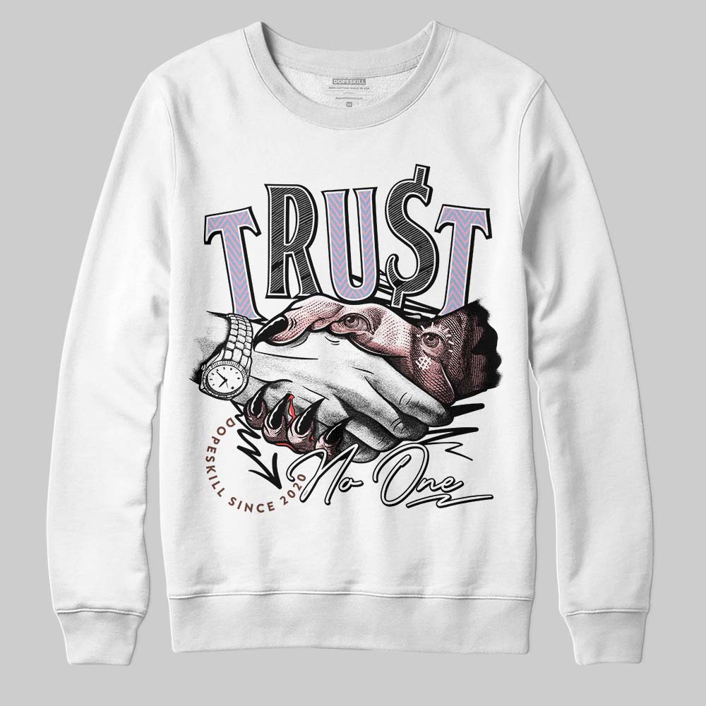 Harris Tweed x Denim Turquoise Dunk DopeSkill Sweatshirt Trust No One Graphic - Image 2