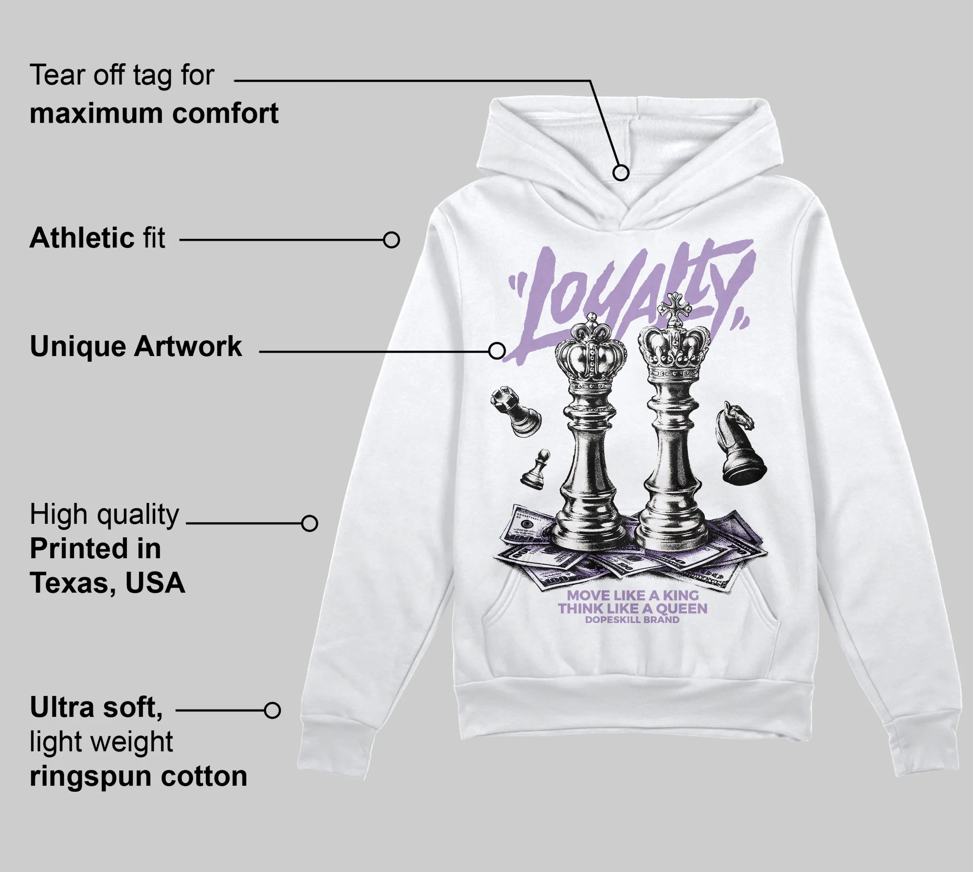 Hydrangeas 10s DopeSkill Hoodie Sweatshirt Loyalty Graphic - Image 3