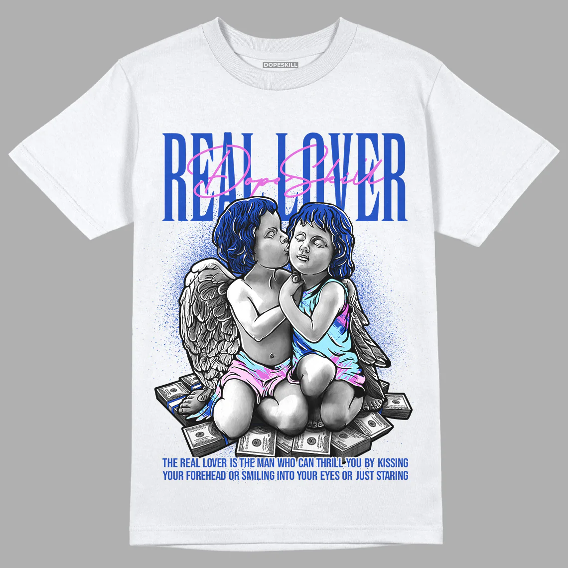 Hyper Royal 12s DopeSkill T-Shirt Real Lover Graphic - Image 2