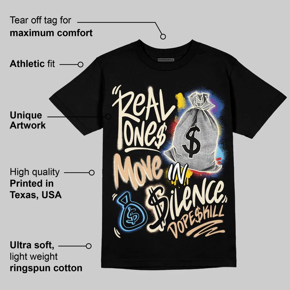 Infinite Archive x 17s DopeSkill T-Shirt Real Ones Move In Silence Graphic - Image 3