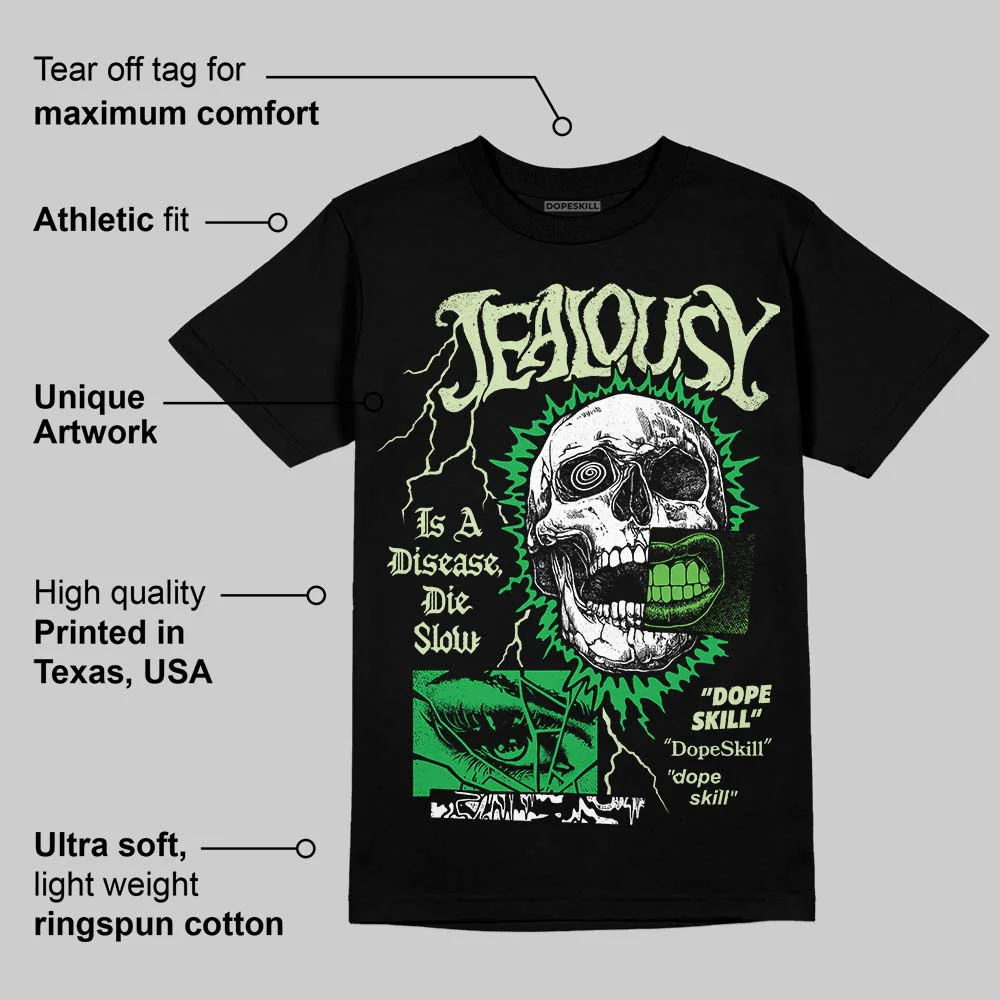 Jumpman Jack “Green Spark” DopeSkill T-Shirt Jealousy Graphic - Image 3