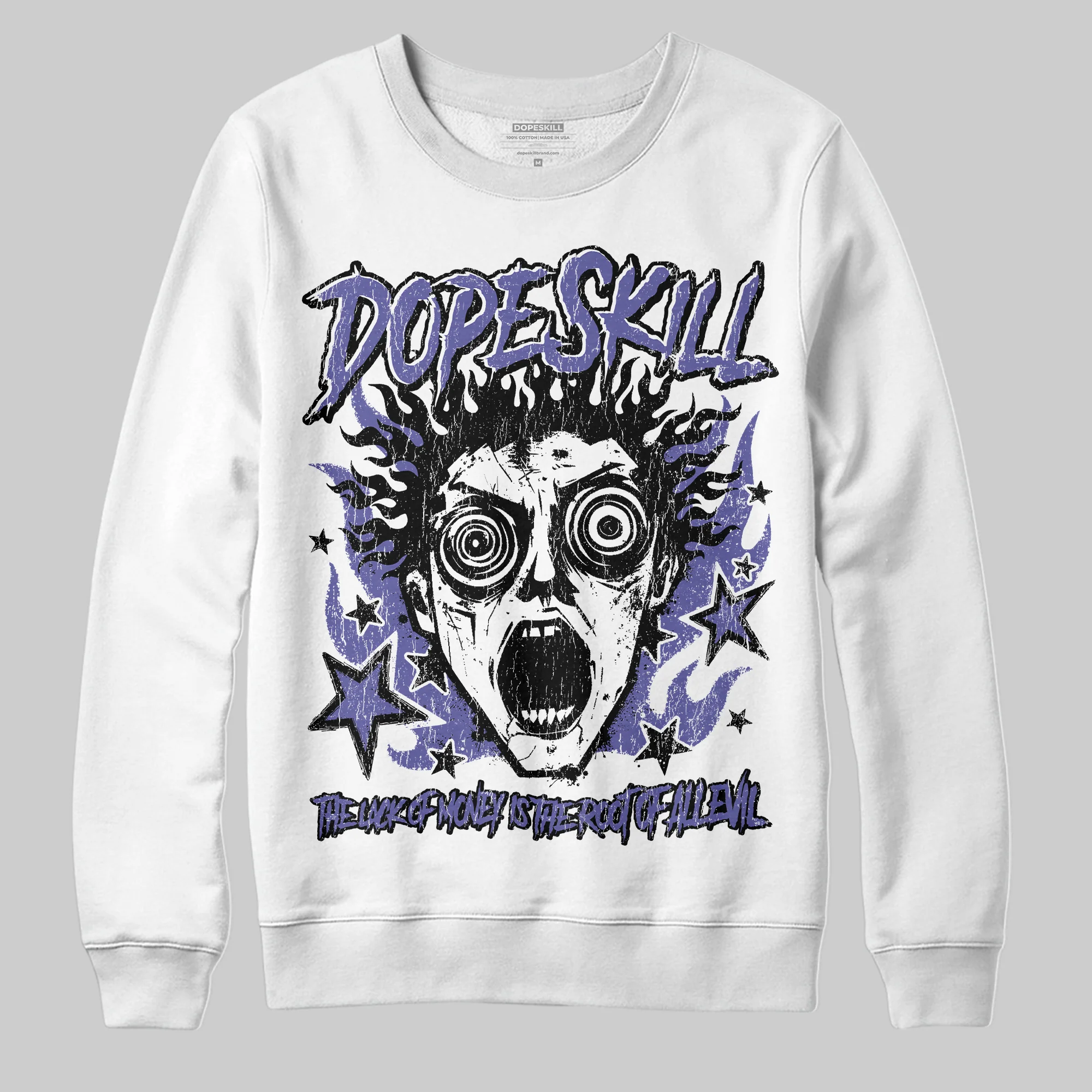 Lakers 4s DopeSkill Sweatshirt Root of Evil Graphic - Image 2