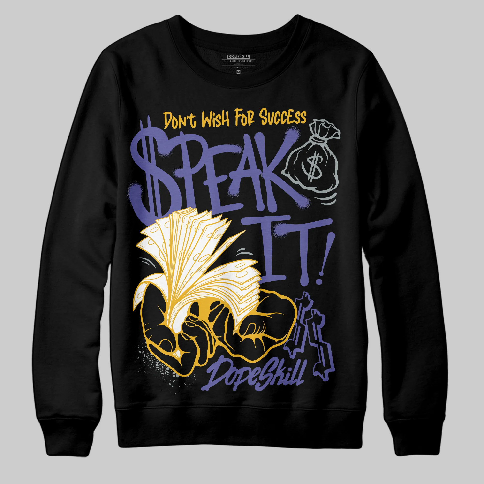 Lakers 4s DopeSkill Sweatshirt Speak It Graphic