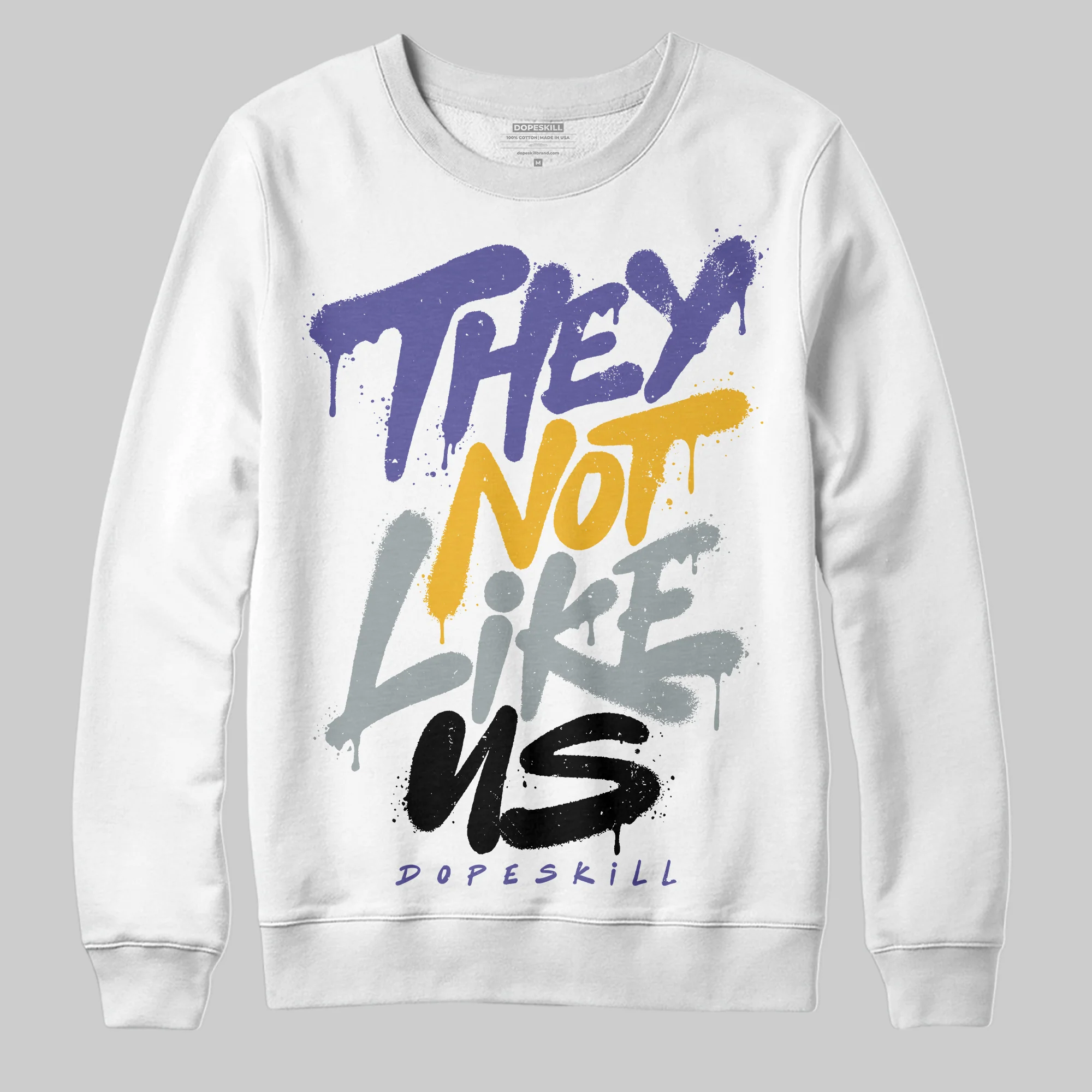 Lakers 4s DopeSkill Sweatshirt They Not Like Us Graphic - Image 2