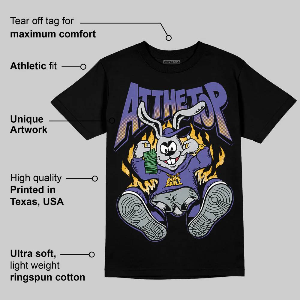 Lakers 4s DopeSkill T-Shirt At The Top Graphic - Image 3