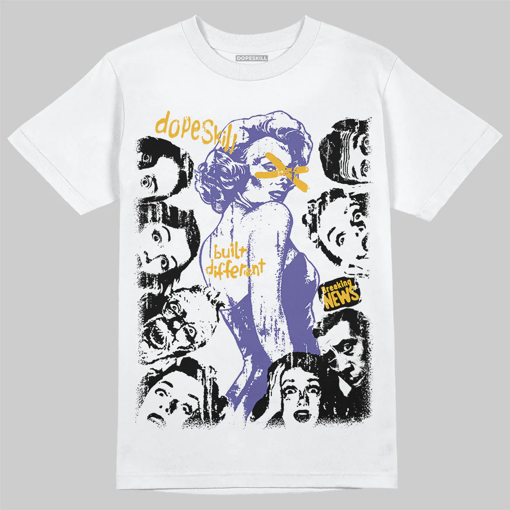 Lakers 4s DopeSkill T-Shirt Built Different Graphic - Image 2