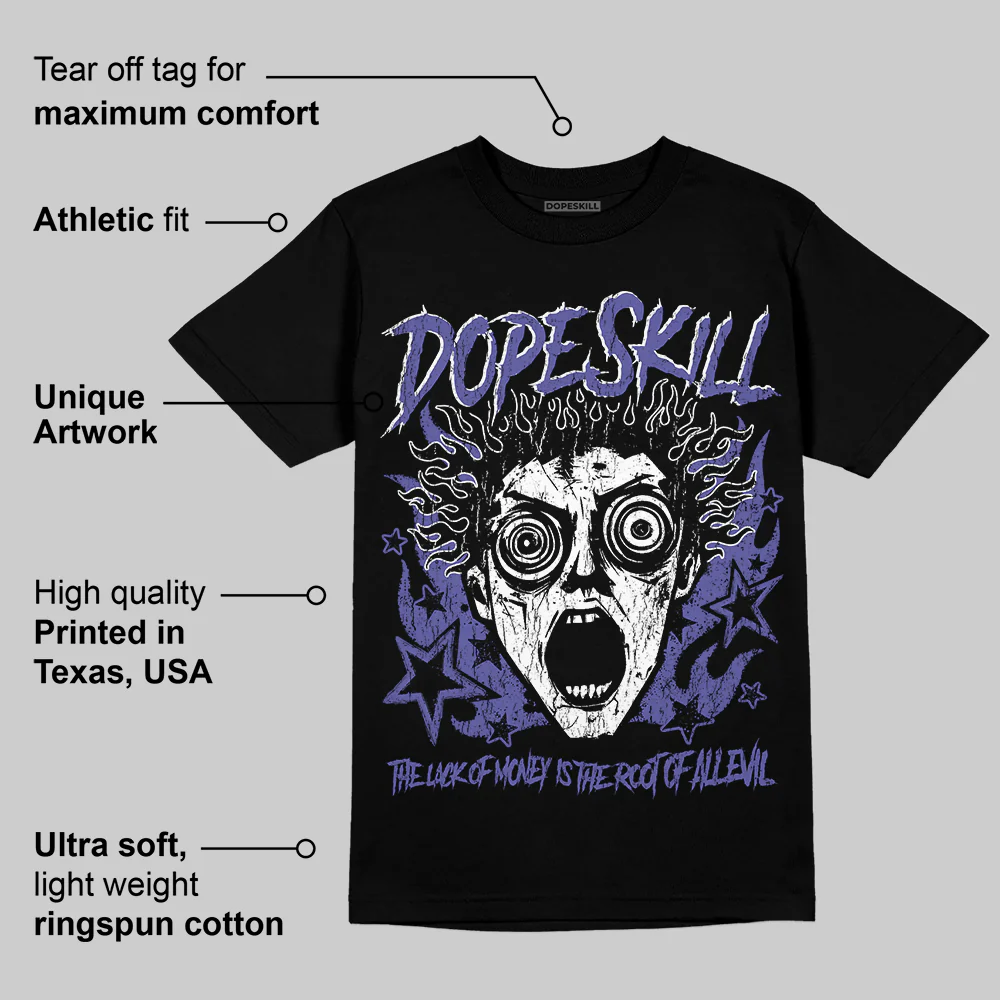Lakers 4s DopeSkill T-Shirt Root of Evil Graphic - Image 3