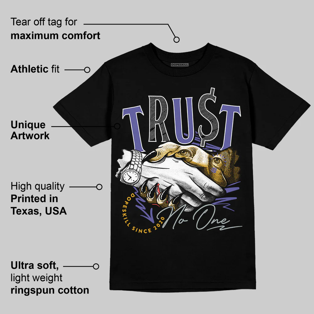 Lakers 4s DopeSkill T-Shirt Trust No One Graphic - Image 3