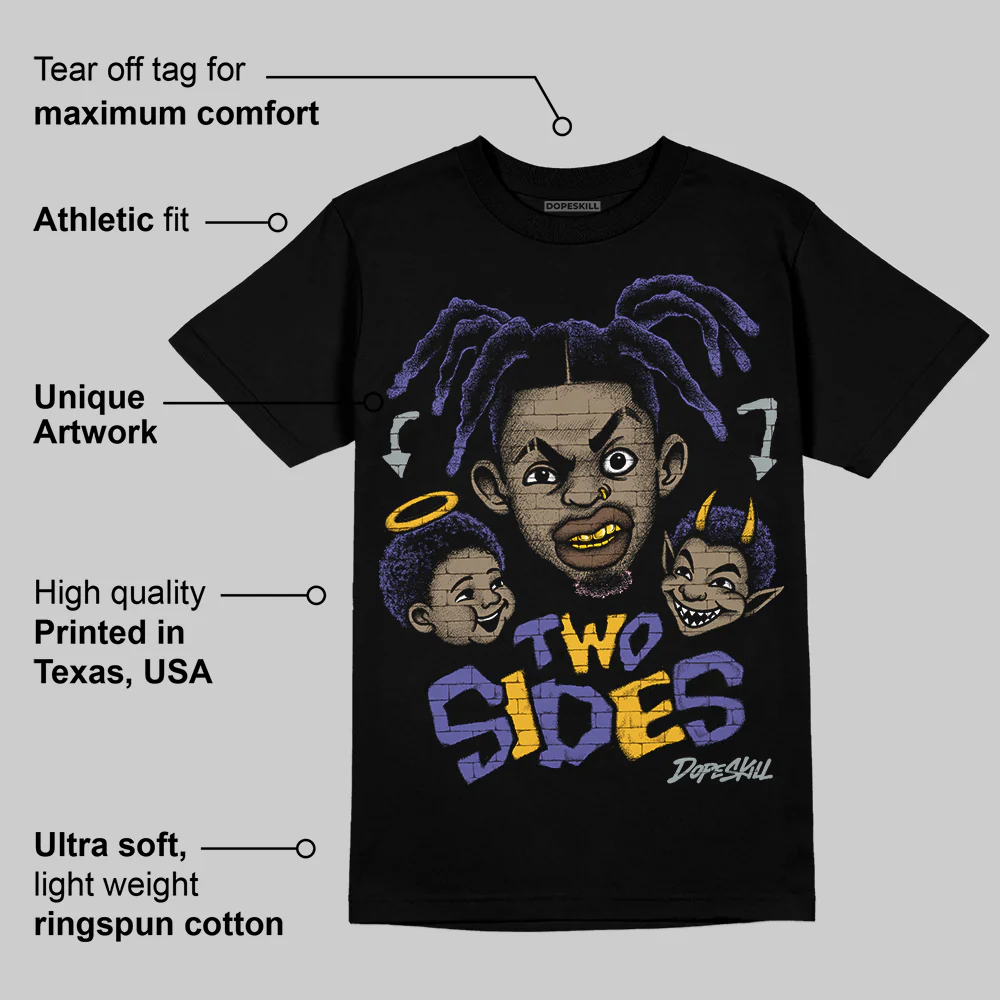 Lakers 4s DopeSkill T-Shirt Two Sides Graphic - Image 3