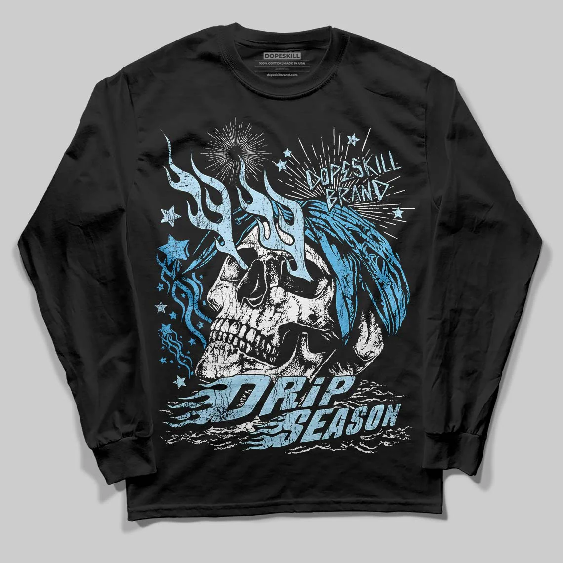 Legend Blue 11s DopeSkill Long Sleeve T-Shirt Drip Season Graphic - Image 2