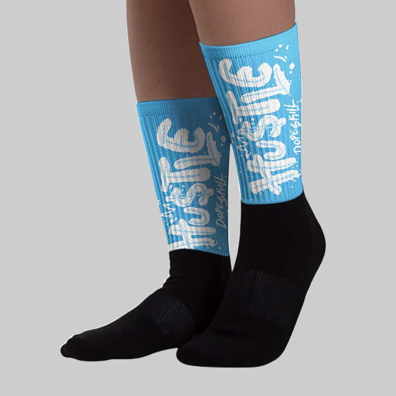 Legend Blue 11s DopeSkill Sublimated Sock Hustle Graphic - Image 3