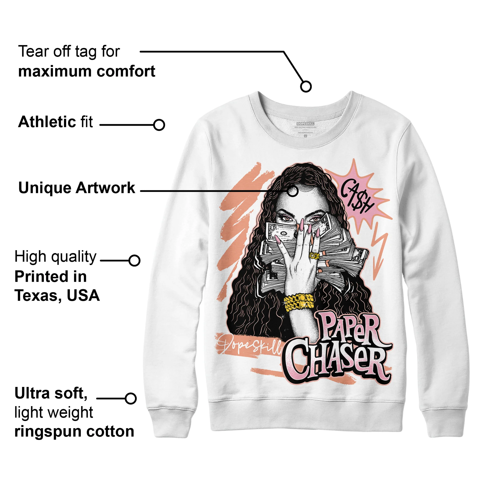 Legend Pink 11s DopeSkill Sweatshirt NPC Graphic - Image 3