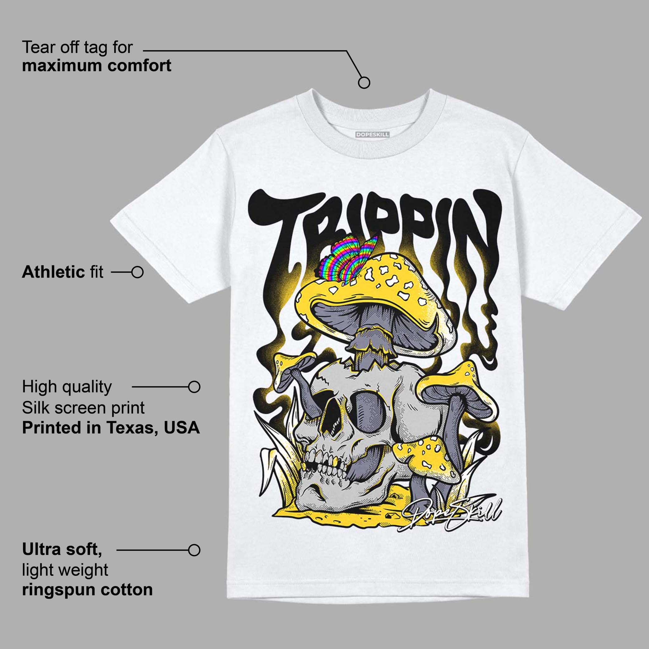 Lightning 4s DopeSkill T-Shirt Trippin Graphic - Image 3