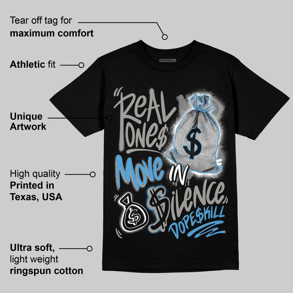 Max 95 Blue Spark DopeSkill T-Shirt Real Ones Move In Silence Graphic - Image 3