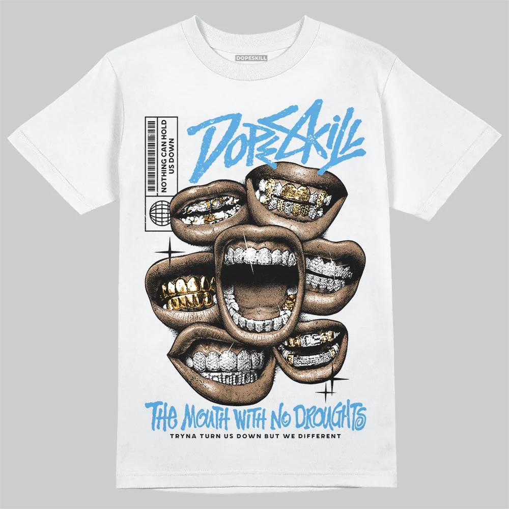 Max 95 Blue Spark DopeSkill T-Shirt The Mouth With No Droughts Graphic - Image 2