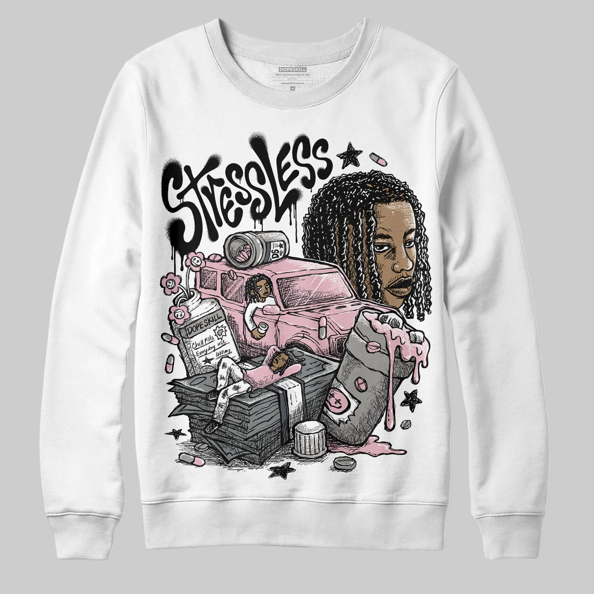 Max 95 OG “Pink Foam” DopeSkill Sweatshirt Stressless Graphic - Image 2