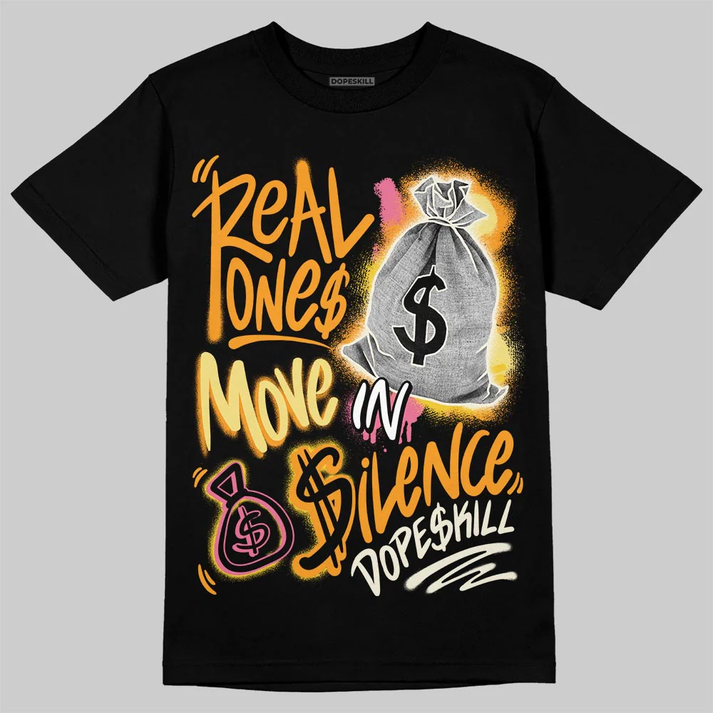 Max 95 'University Gold' DopeSkill T-Shirt Real Ones Move In Silence Graphic